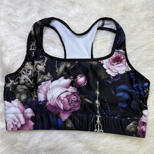 Floral Print Sports Bra